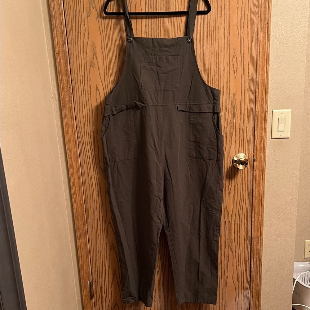 4 Pairs of Viral Cotton Overalls Green, Black, Blue and Grey.   Like new